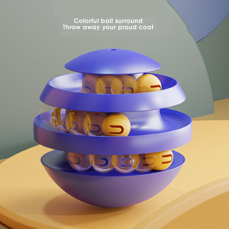 3 Layers Interactive Cat Turntable Toys With Ball