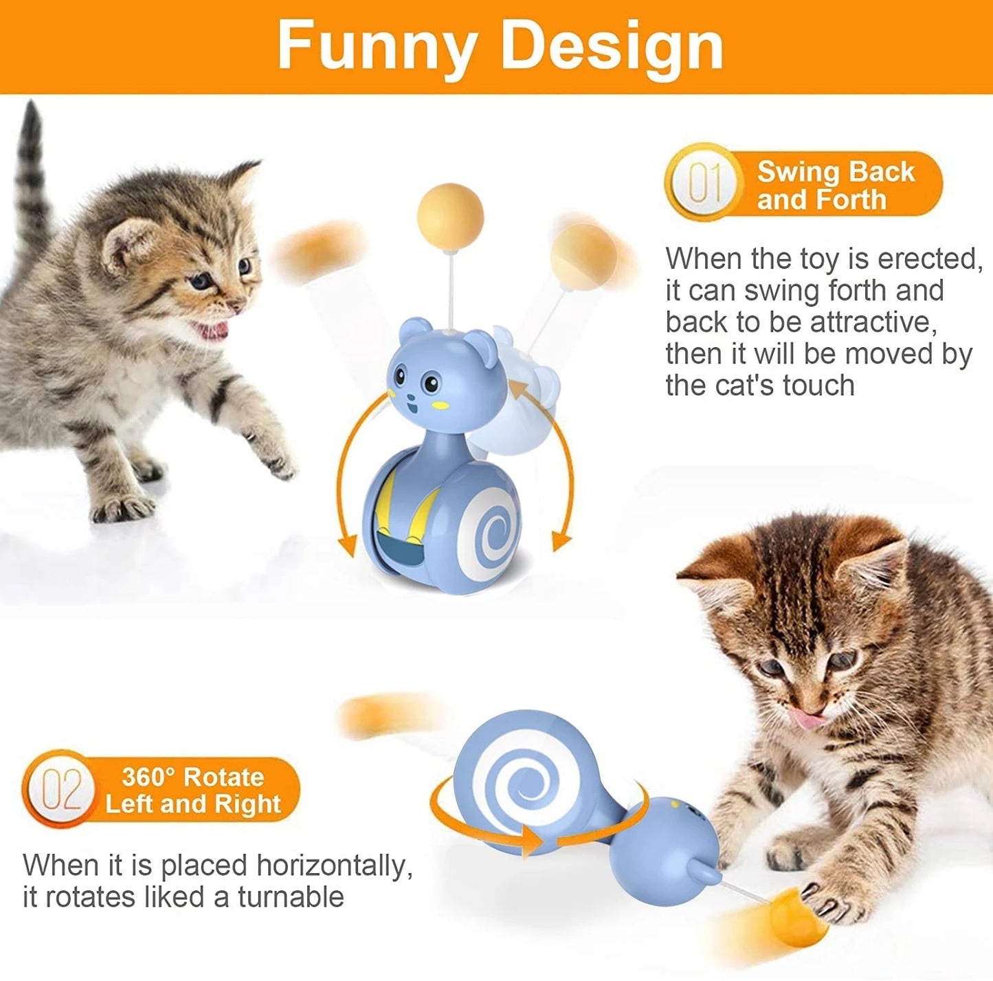 Interactive Feather Cat Bumbler Funny Toy