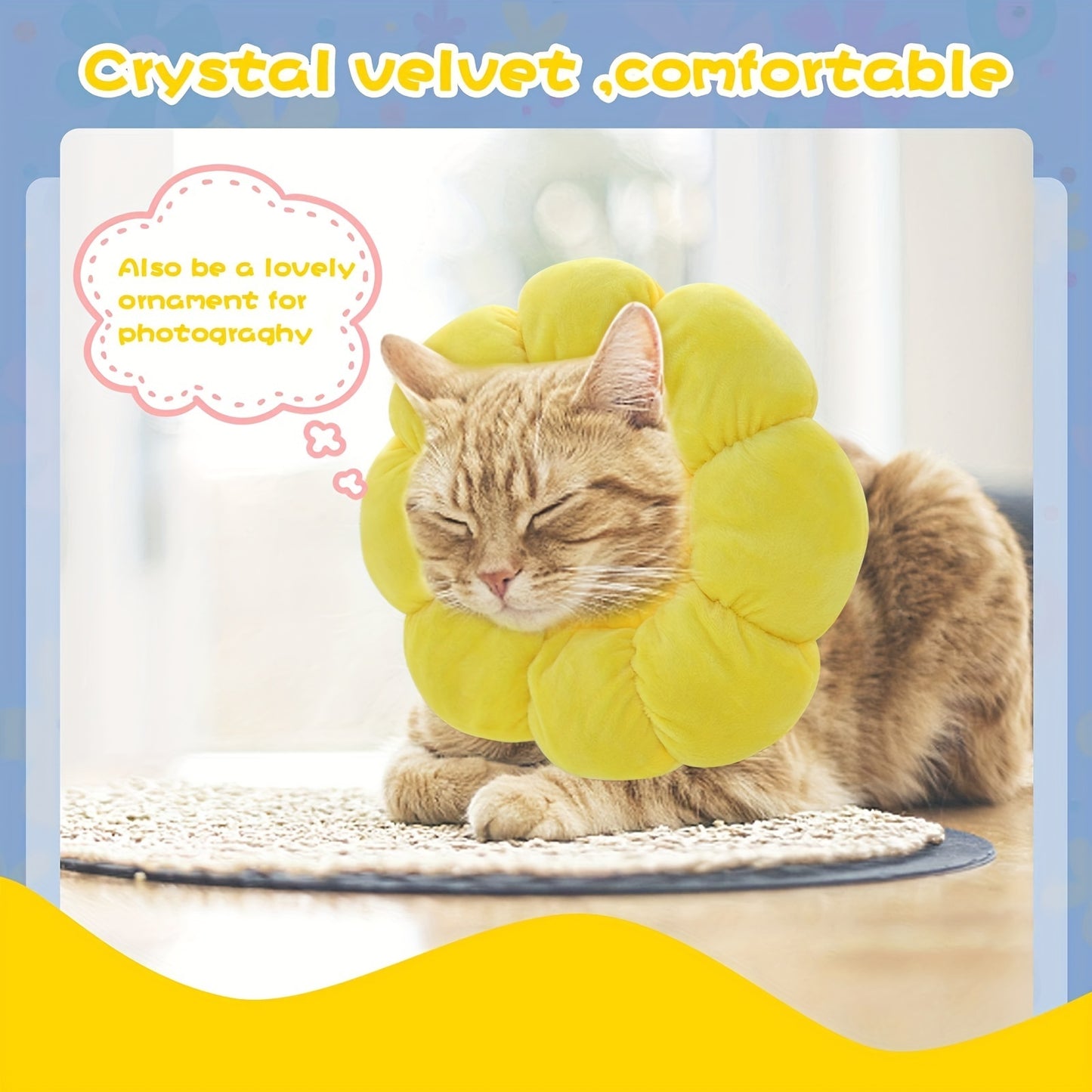 Cute Sunflower Neck Dog Recovery Collar