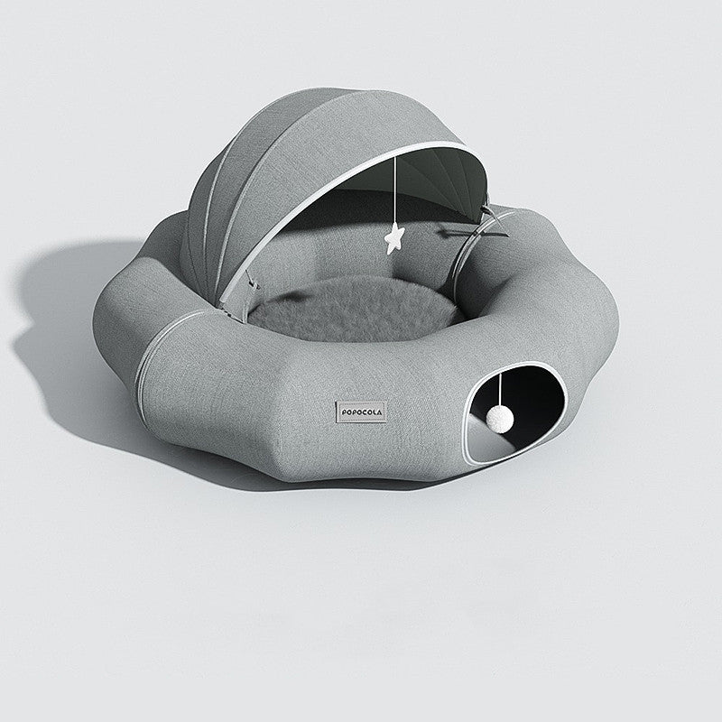 Crawl Shelter Foldable Cat Donut Tunnel