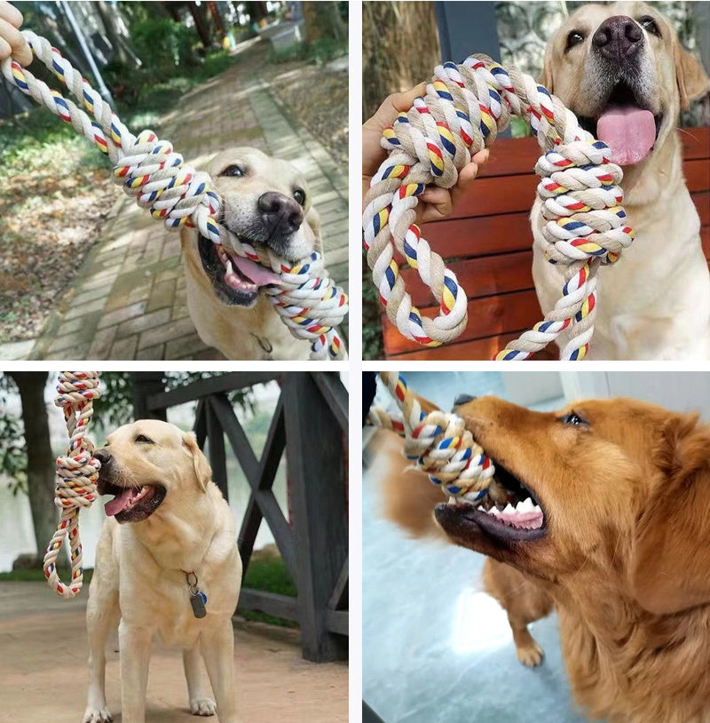 Teeth Grinding Large Rope Knot Toy For Pet