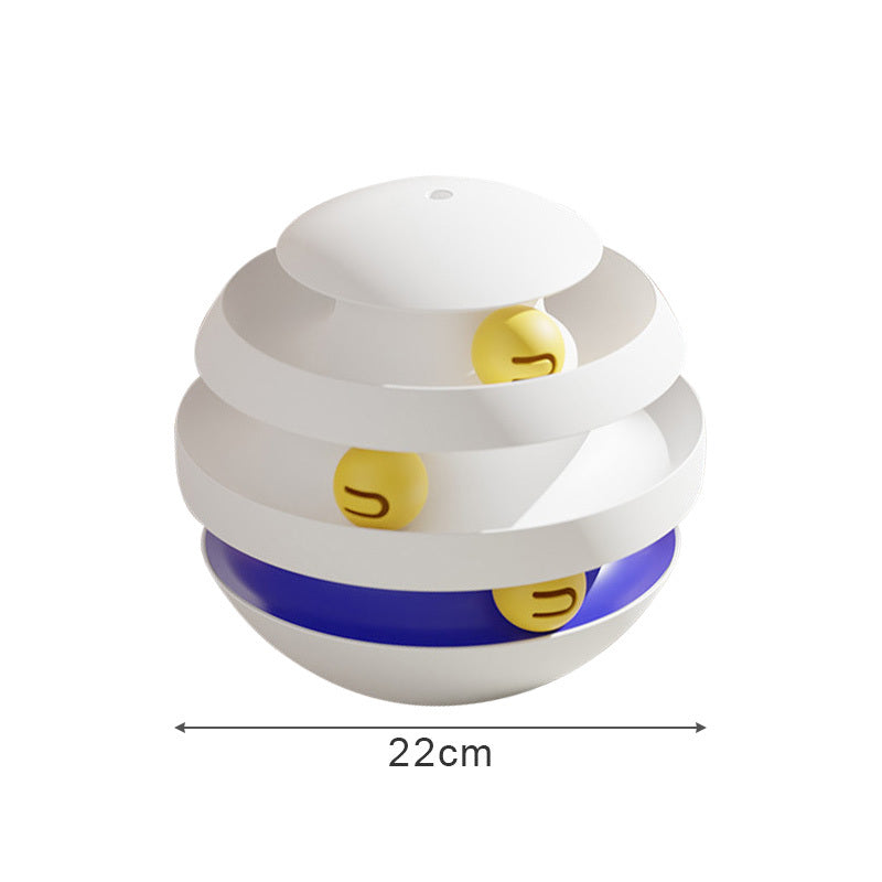 3 Layers Interactive Cat Turntable Toys With Ball