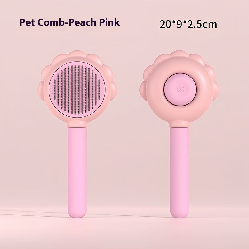 2-In-1 Self Cleaning Dog Brush Comb With Spray