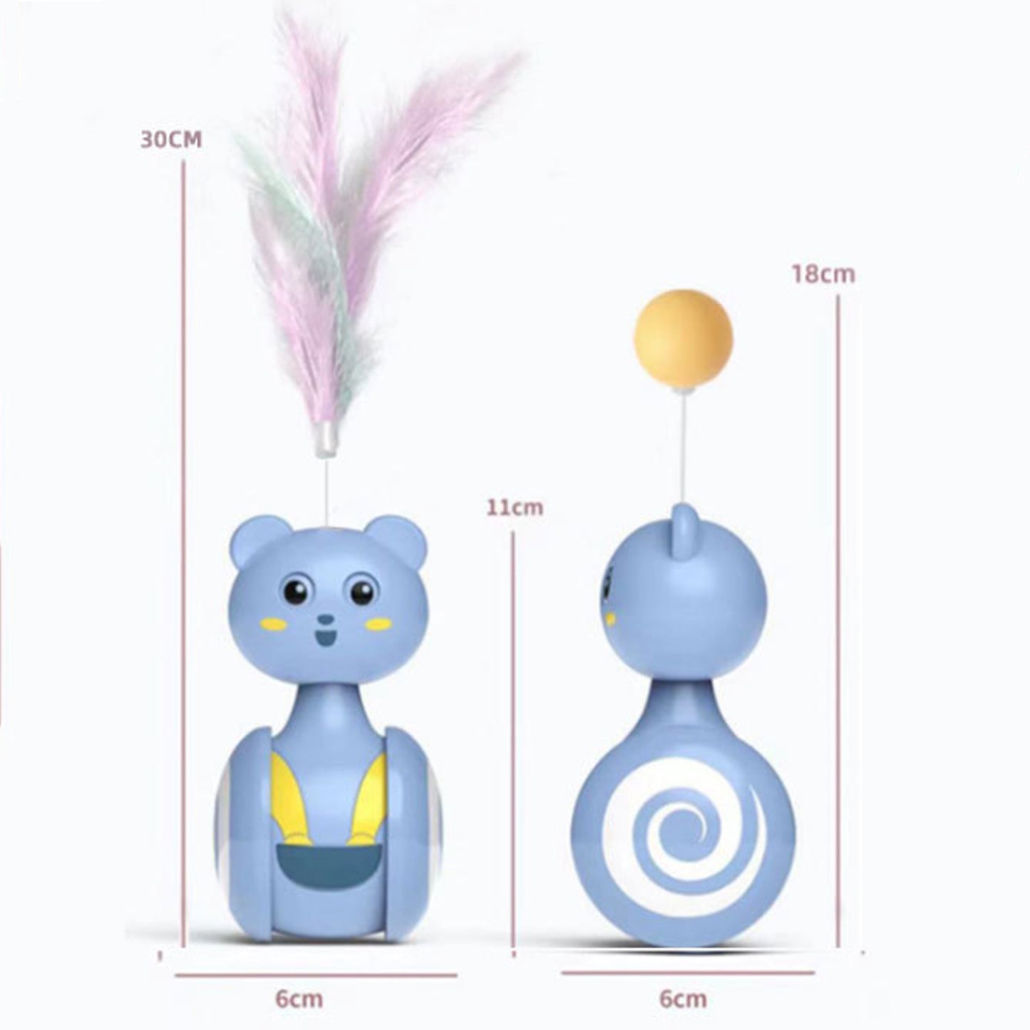 Interactive Feather Cat Bumbler Funny Toy
