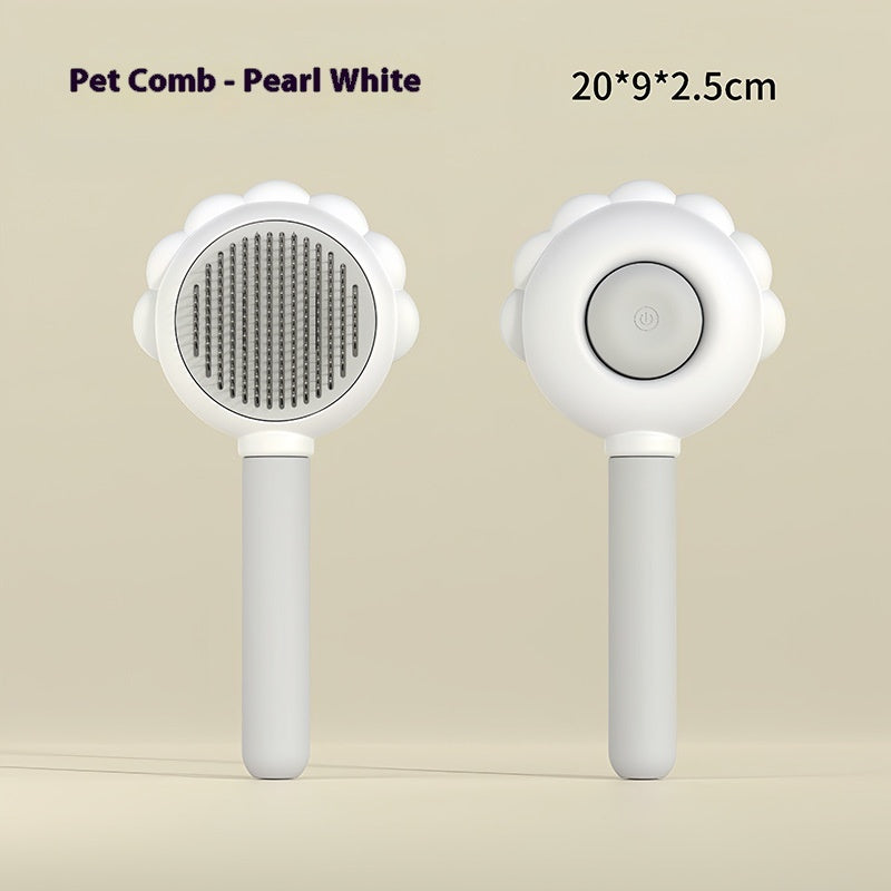 2-In-1 Self Cleaning Dog Brush Comb With Spray