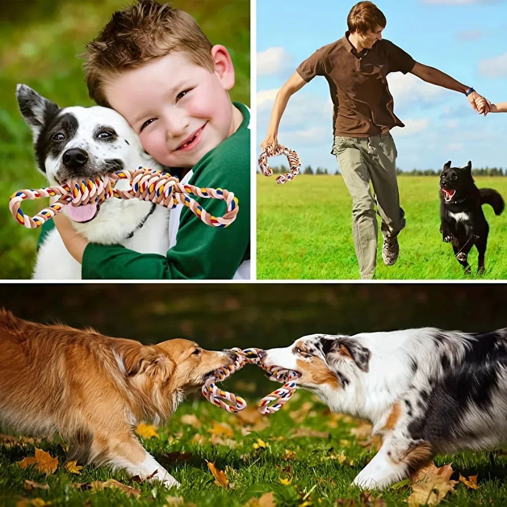 Teeth Grinding Large Rope Knot Toy For Pet