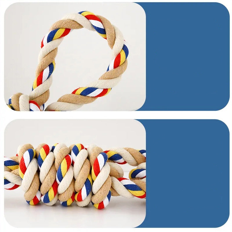 Teeth Grinding Large Rope Knot Toy For Pet