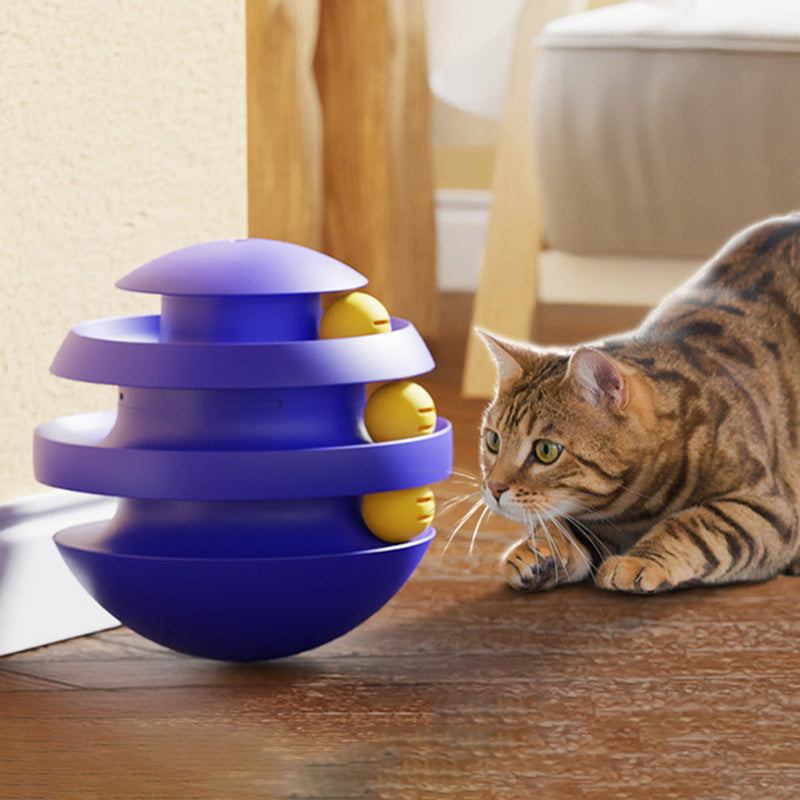 3 Layers Interactive Cat Turntable Toys With Ball