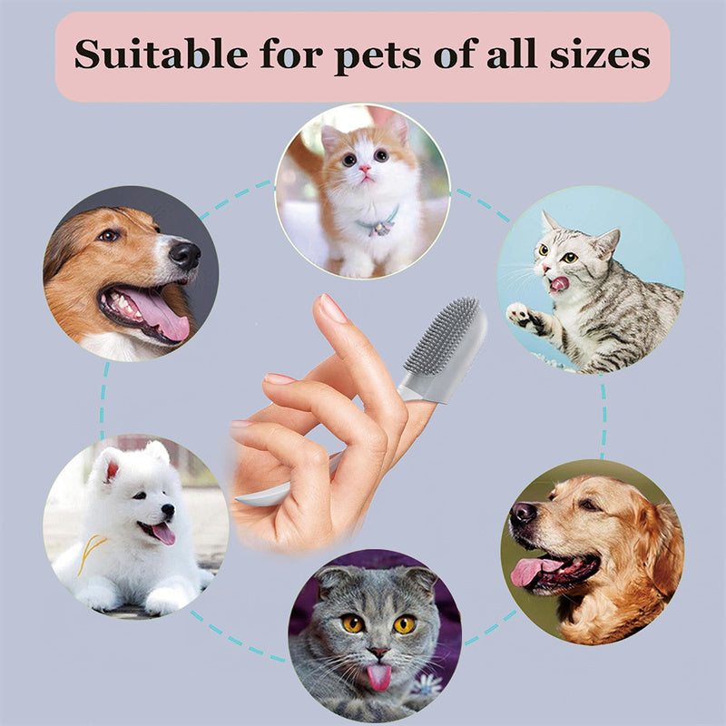 Finger Wrap Dog Cleaning Tooth Brush