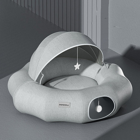 Crawl Shelter Foldable Cat Donut Tunnel