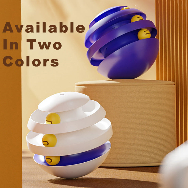 3 Layers Interactive Cat Turntable Toys With Ball