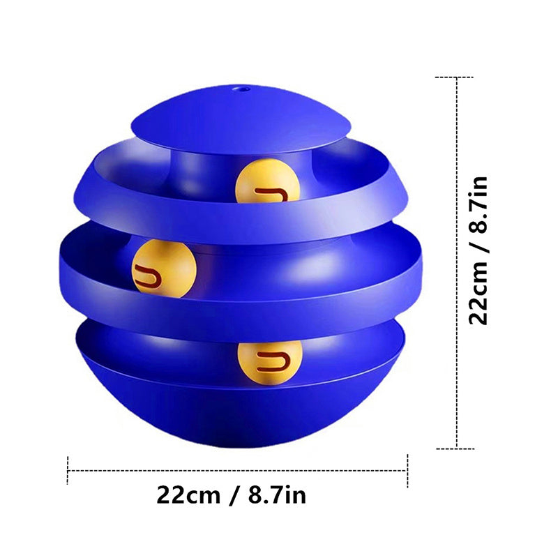 3 Layers Interactive Cat Turntable Toys With Ball