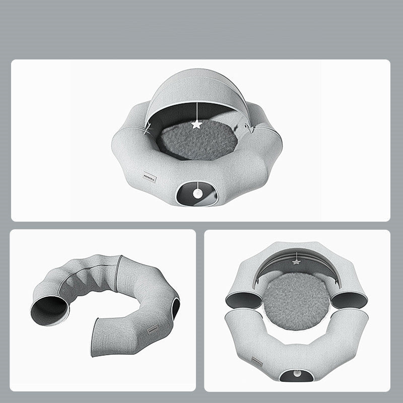 Crawl Shelter Foldable Cat Donut Tunnel