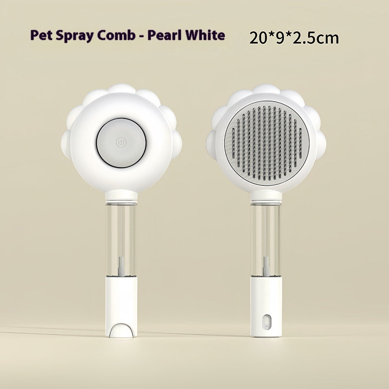 2-In-1 Self Cleaning Dog Brush Comb With Spray