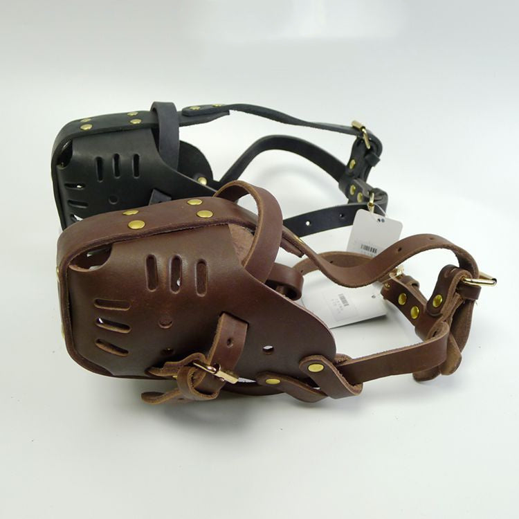 Medium And Large Cowhide Dog Muzzle