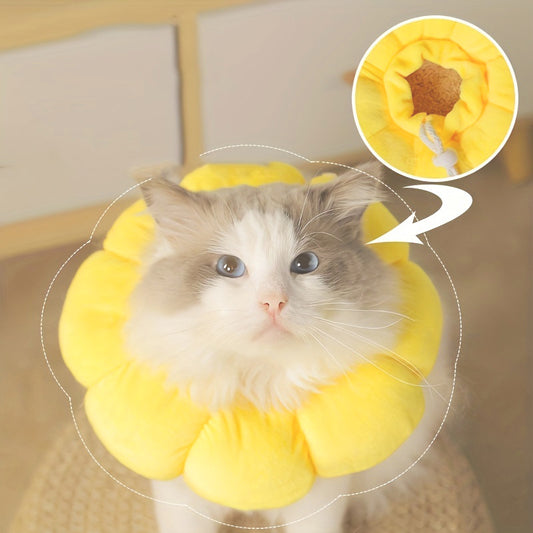 Cute Sunflower Neck Dog Recovery Collar